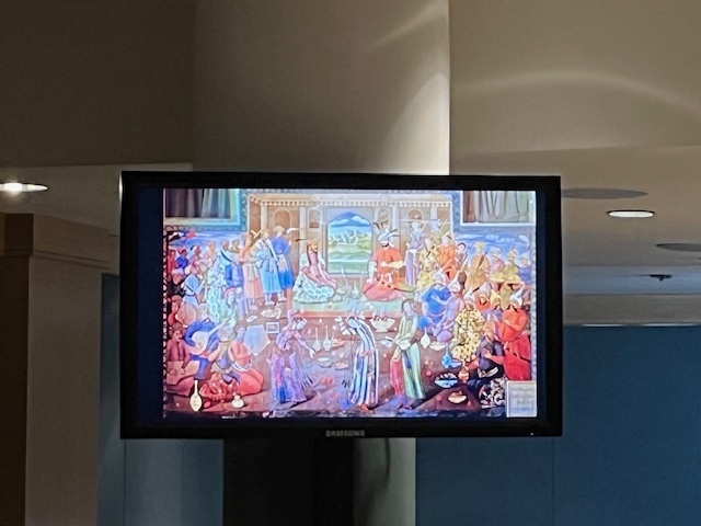 Monitor showing artwork