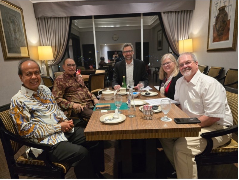 Group at dinner table