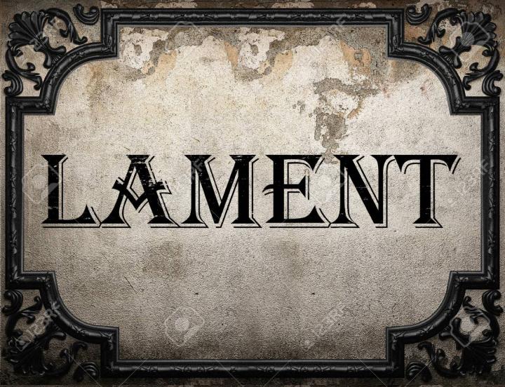 Lament - word on concrete