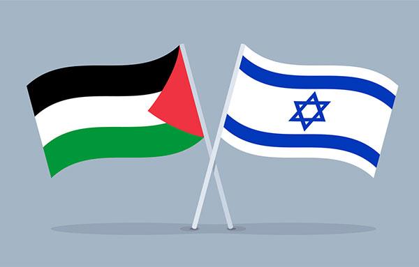 Israel and Palestine flags